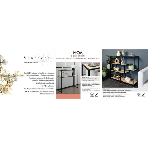 Regal Vinthera Moa Metall Holz MDF 78 x 27 x 77 cm (4 Stück) – Bild 5