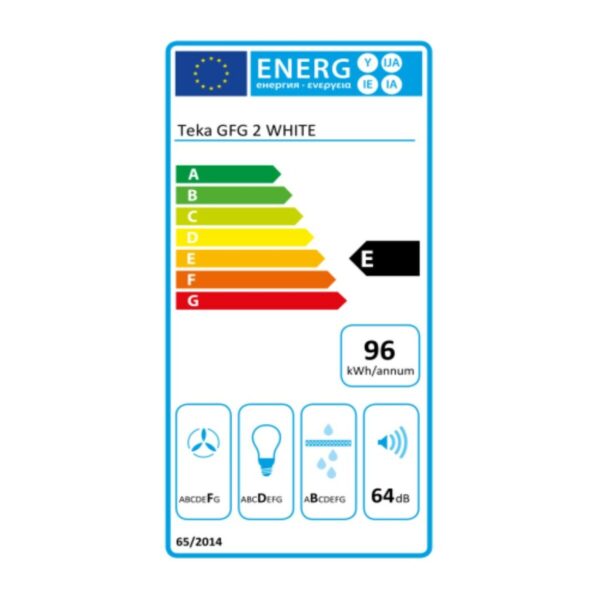 Konventioneller Rauchfang Teka GFG2 GLASS WHITE 55 cm 329 m3/h 63 dB 180W Weiß – Bild 3