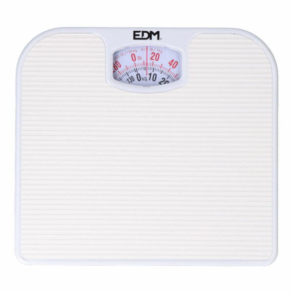 Analoge Personenwaage EDM 07617 Polypropylen 130 Kg 26 x 24 x 4 cm 24 x 26 x 4 cm – Bild 2