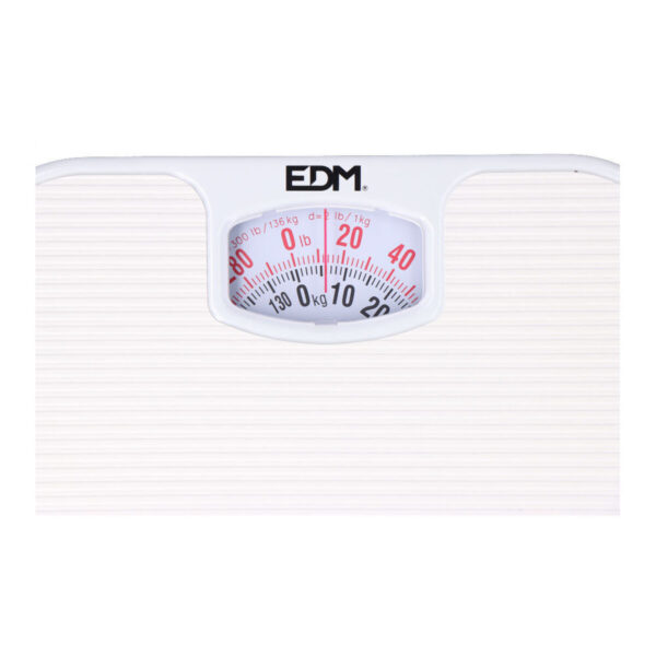 Analoge Personenwaage EDM 07617 Polypropylen 130 Kg 26 x 24 x 4 cm 24 x 26 x 4 cm – Bild 3