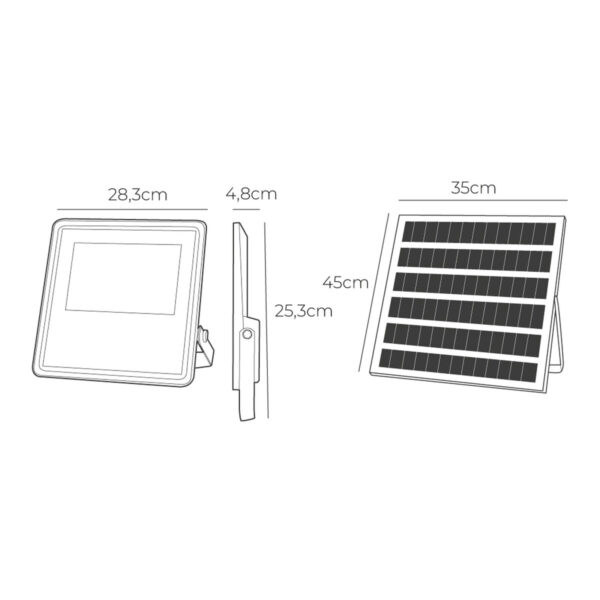 Flutlicht EDM 31860 Slim 400 W 3500 lm Solar (6500 K) – Bild 6