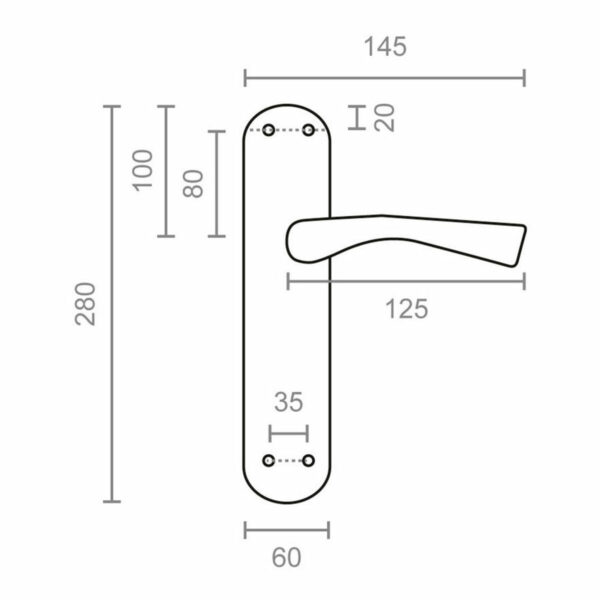 Griffe-Set EDM 85435 707 24 x 4,5 cm – Bild 3