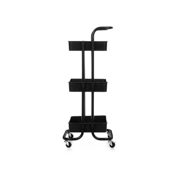 Küchenwagen Kinvara WR4338-TJ PRO.1 Schwarz Metall Polypropylen 42 x 86 x 35,5 cm 3 Fächer – Bild 3
