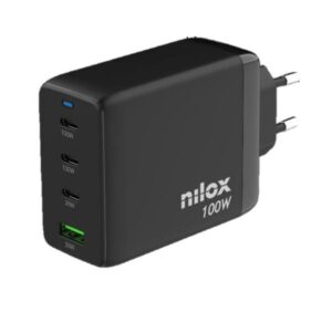 Wandladegerät Nilox NXGANUSBC100 Schwarz