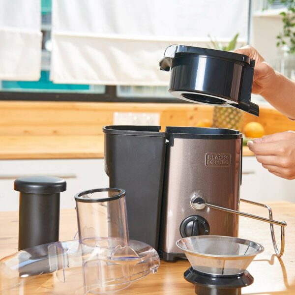 Entsafter Black & Decker 1,2 L 600 W Schwarz Grau – Bild 2