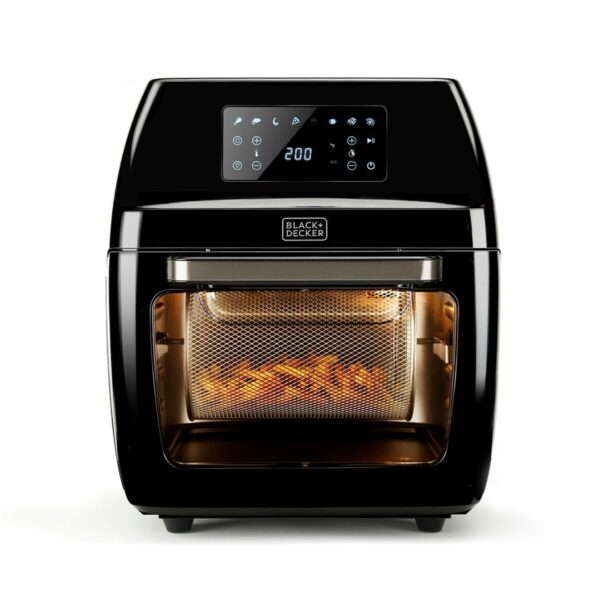 Heißluftfritteuse Black & Decker BXAFO1200E Schwarz 1700 W 12 L – Bild 2