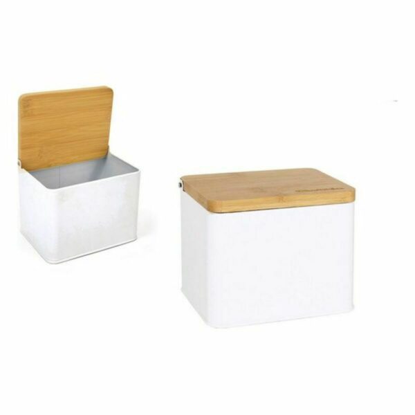 Salzstreuer mit Deckel Privilege Metall Bambus 14 x 11 x 11 cm (12 Stück) (14 x 11 x 11 cm) – Bild 2