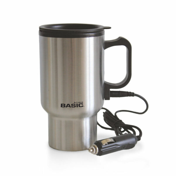 Thermobecher mit Deckel Basic Home Silberfarben 400 ml 0,4 l Elektrizität (12 Stück) – Bild 2