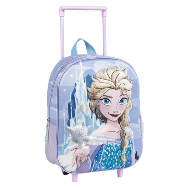 Schulrucksack 3D mit Rädern Frozen Blau Lila 25,0 x 31,0 x 10,0 cm
