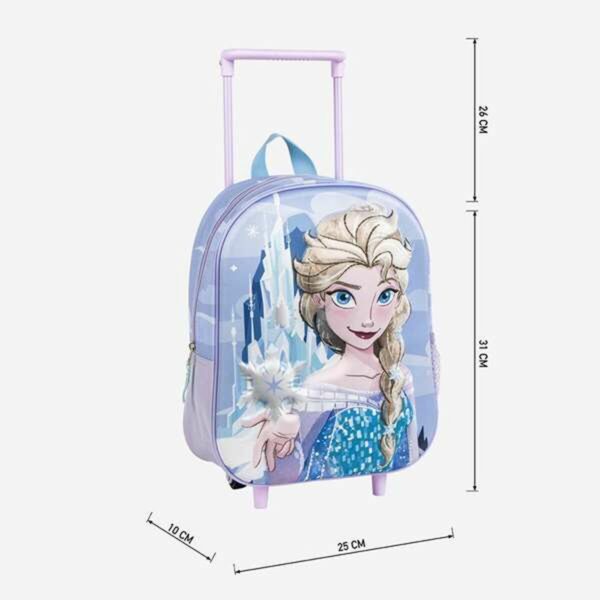 Schulrucksack 3D mit Rädern Frozen Blau Lila 25,0 x 31,0 x 10,0 cm – Bild 5