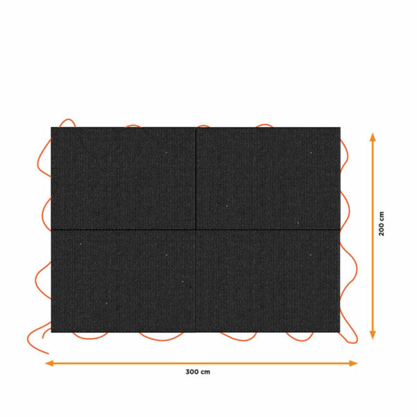 Anhängerabdeckung Black & Decker Schwarz 3 x 4 m – Bild 2