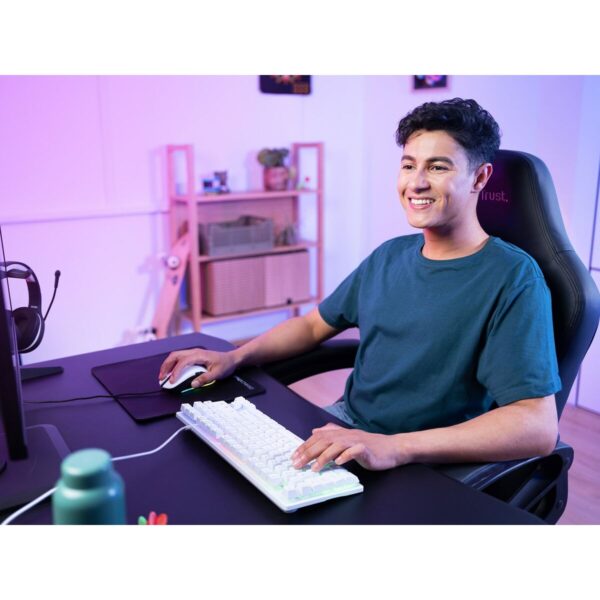 Gaming Tastatur Trust GXT 833W THADO Weiß Bunt QWERTY Qwerty US – Bild 6