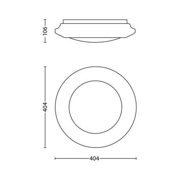 Deckenlampe LED Philips Cinnabar Weiß Kunststoff (40,4 x 10,6 cm) 20 W – Bild 3
