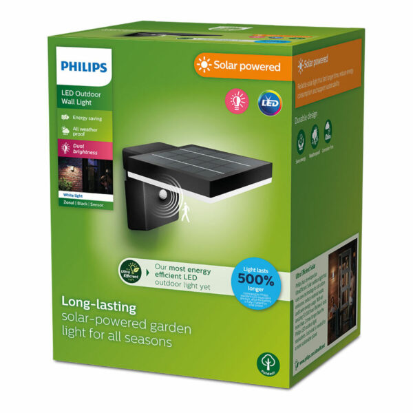 Wandleuchte Philips 1,3 W 250 Lm Solar karriert (3000 K) – Bild 4