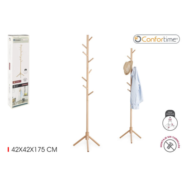 Garderobenständer Confortime Holz 42 x 42 x 175 cm (6 Stück) – Bild 3