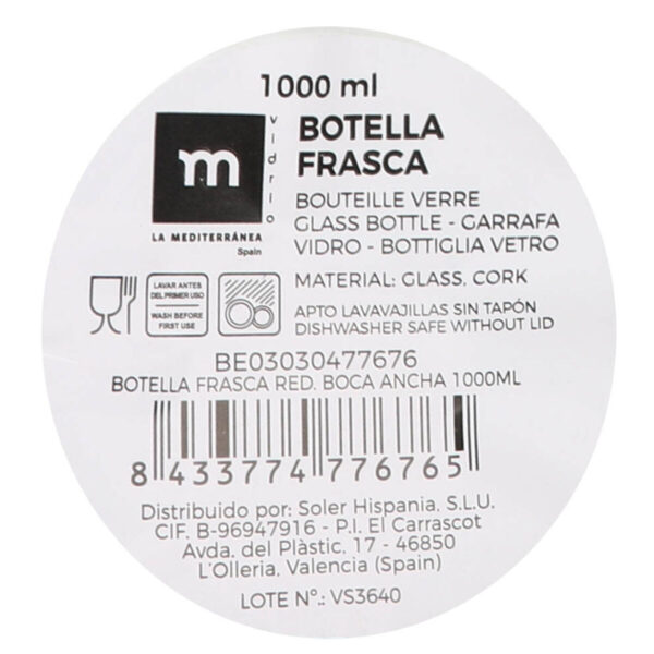Glas-Flasche La Mediterránea 1 L (12 Stück) – Bild 2