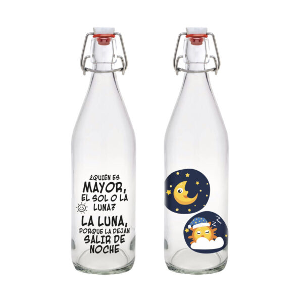 Glas-Flasche La Mediterránea Glas 1 L (12 Stück) – Bild 4