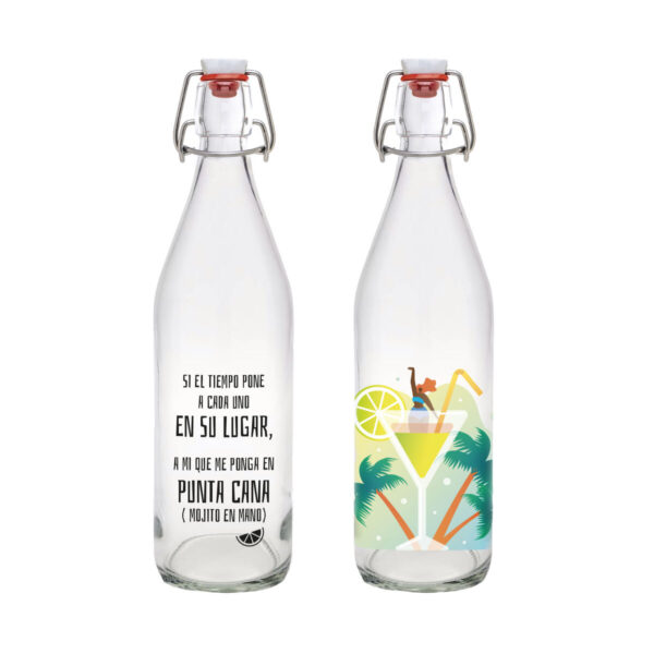 Glas-Flasche La Mediterránea Glas 1 L (12 Stück) – Bild 8