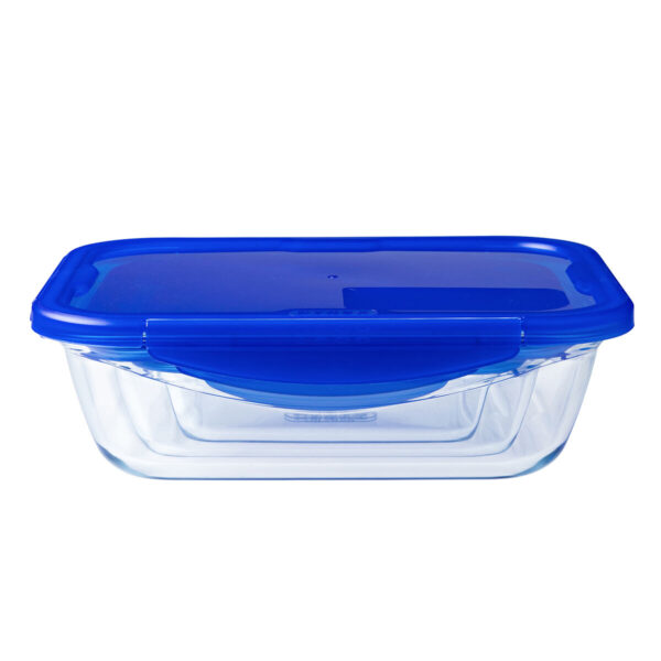 Lunchbox hermetisch Pyrex Cook & Go 20,5 x 15,5 x 6 cm Blau 800 ml Glas (6 Stück) – Bild 2