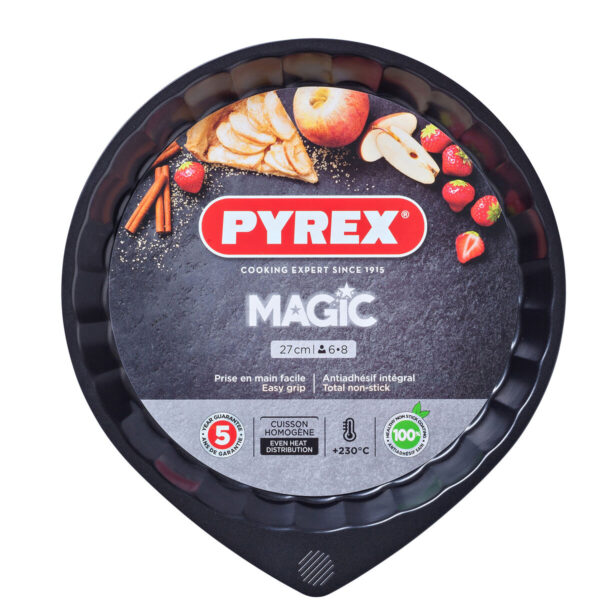 Backform Pyrex Magic Schwarz Metall Eben rund Ø 27 cm 6 Stück – Bild 2
