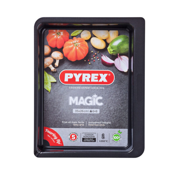 Ofenschüssel Pyrex Magic rechteckig Metall 35 x 26 cm 6 Stück – Bild 2
