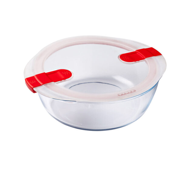 Lunchbox hermetisch Pyrex Cook&heat 26 x 23 x 8 cm 2,3 L Rot Glas (6 Stück) – Bild 2