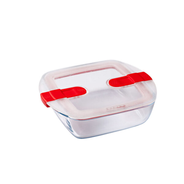 Lunchbox hermetisch Pyrex Cook&heat 1 L 20 x 17 x 6 cm Rot Glas (6 Stück) – Bild 2