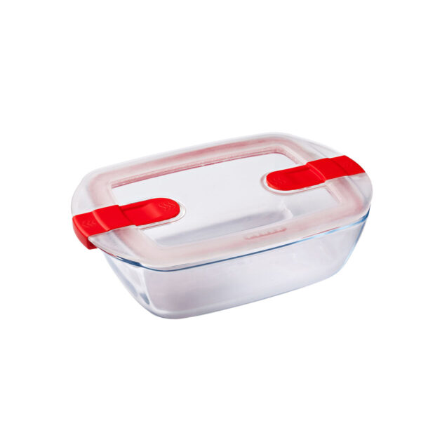 Lunchbox hermetisch Pyrex Cook&heat 1,1 L 24 x 15,5 x 7 cm Durchsichtig Glas (5 Stück) – Bild 3