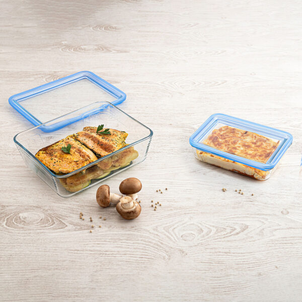 Lunchbox hermetisch Pyrex Pure Glass Durchsichtig Glas (2,6 L) (4 Stück) – Bild 2