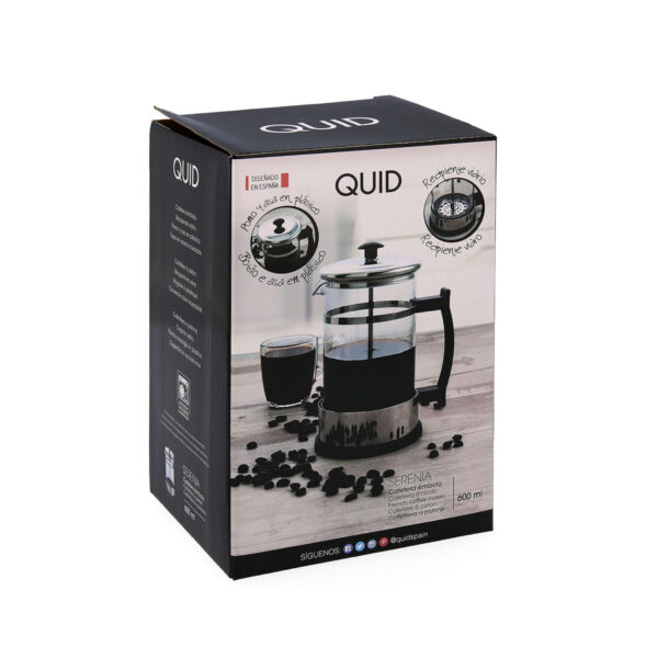 Kolben-Kaffeemaschine Quid Serenia Durchsichtig Glas Edelstahl 600 ml (6 Stück) – Bild 6