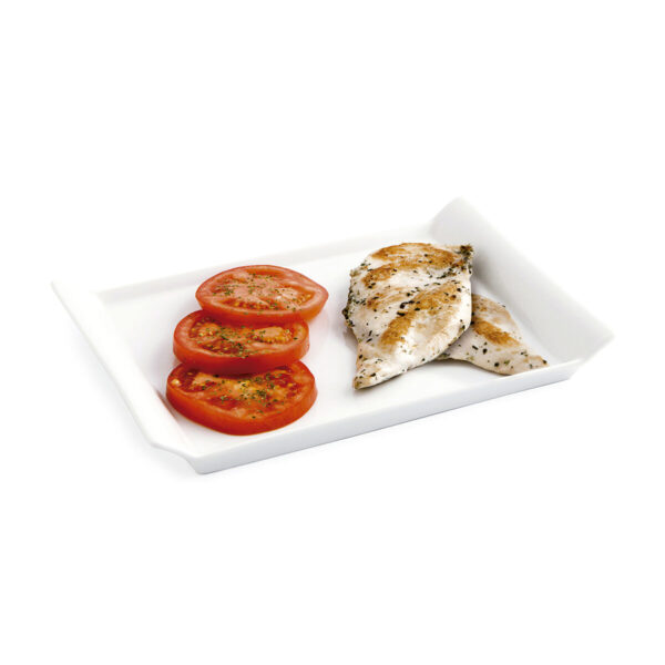 Tablett für Snacks Quid Gastro Fresh 26 x 18 cm aus Keramik Weiß (6 Stück) – Bild 2