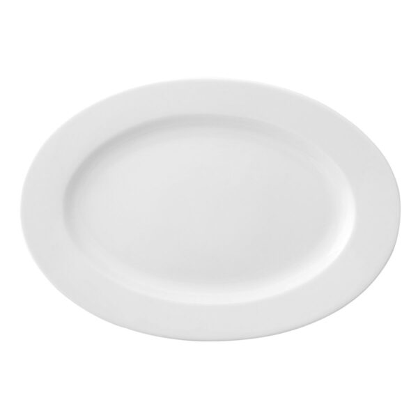 Flacher Teller Ariane Prime Oval Weiß aus Keramik 38 x 25 cm (6 Stück) – Bild 2