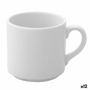 Satz von Kaffeetassen Ariane Prime Weiß aus Keramik 200 ml Kaffee (12 Stück)