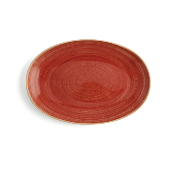 Tablett für Snacks Ariane Terra Rot aus Keramik Ø 26 cm (12 Stück) – Bild 4