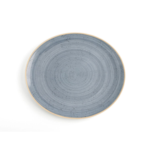 Flacher Teller Ariane Terra Blau aus Keramik 30 x 27 cm (6 Stück) – Bild 3