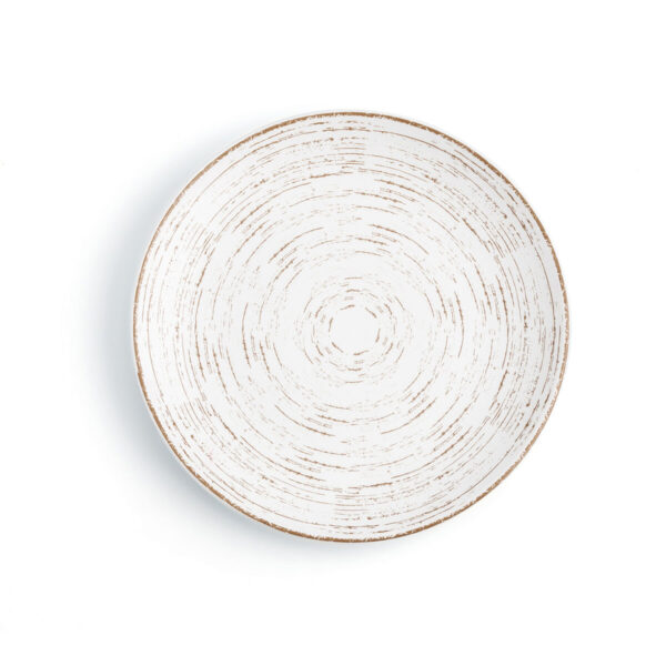Flacher Teller Ariane Tornado White zweifarbig aus Keramik Ø 18 cm (12 Stück) – Bild 2