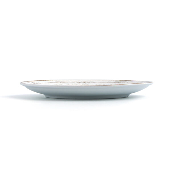 Flacher Teller Ariane Tornado White zweifarbig aus Keramik Ø 18 cm (12 Stück) – Bild 3