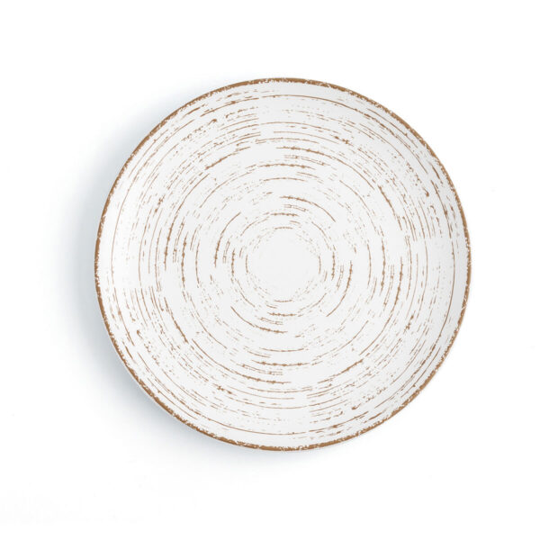 Flacher Teller Ariane Tornado White zweifarbig aus Keramik Ø 21 cm (12 Stück) – Bild 3