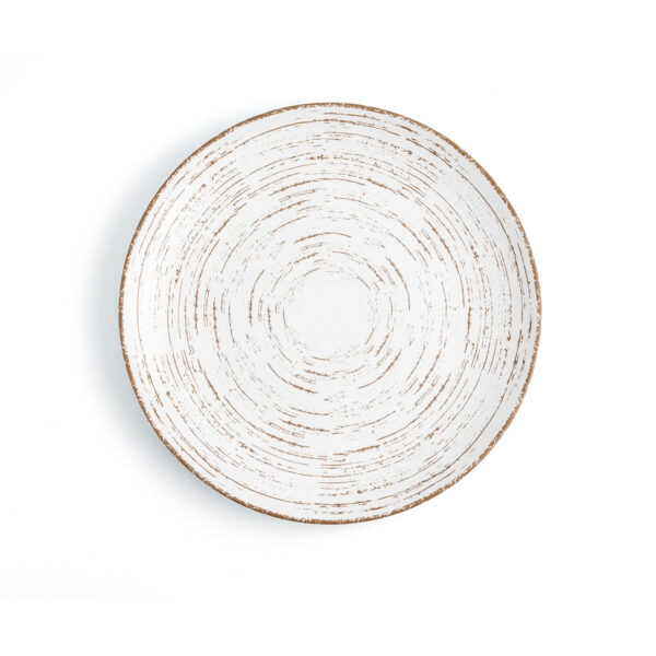 Flacher Teller Ariane Tornado White zweifarbig aus Keramik Ø 27 cm (6 Stück) – Bild 3