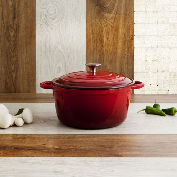 Topf mit Deckel Bidasoa Fierro Rot Ø 24 cm 3,7 L (2 Stück) – Bild 2