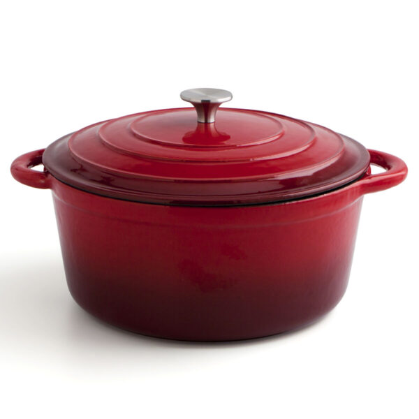 Topf mit Deckel Bidasoa Fierro Rot Ø 28 cm 6 L (2 Stück) – Bild 7