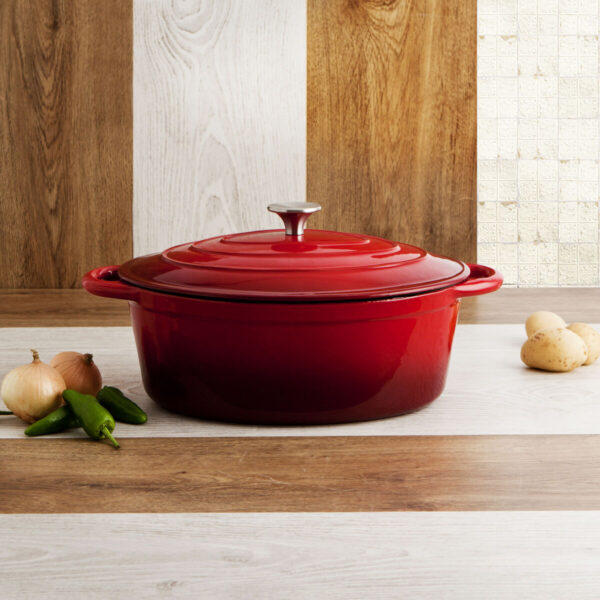 Topf mit Deckel Bidasoa Fierro Rot 4,3 L 30 x 23 cm (2 Stück) – Bild 2