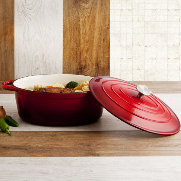 Topf mit Deckel Bidasoa Fierro Rot 4,3 L 30 x 23 cm (2 Stück) – Bild 3