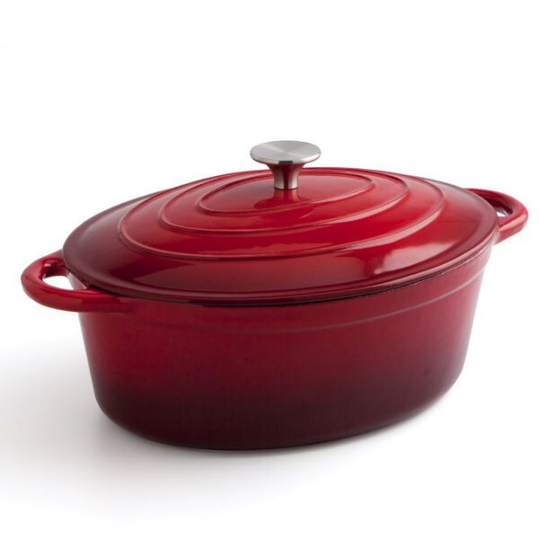 Topf mit Deckel Bidasoa Fierro Rot 4,3 L 30 x 23 cm (2 Stück) – Bild 6