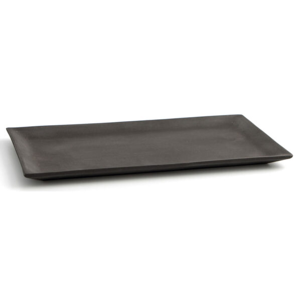 Tablett für Snacks Quid Mineral Gres Schwarz aus Keramik 15 x 30 cm (8 Stück) – Bild 3