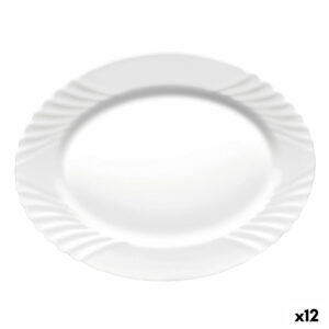 Kochschüssel Bormioli Rocco Ebro Oval Weiß Glas (36 cm) (12 Stück)
