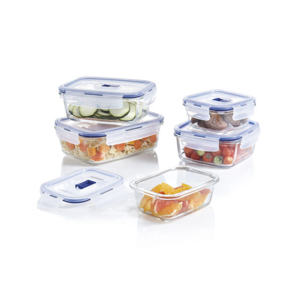 Lunchbox hermetisch Luminarc Pure Box Active 1,22 L zweifarbig Glas (6 Stück) – Bild 3
