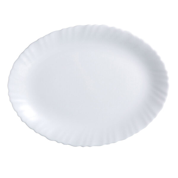 Kochschüssel Luminarc Feston Oval Weiß Glas (Ø 33 cm) (6 Stück) – Bild 2