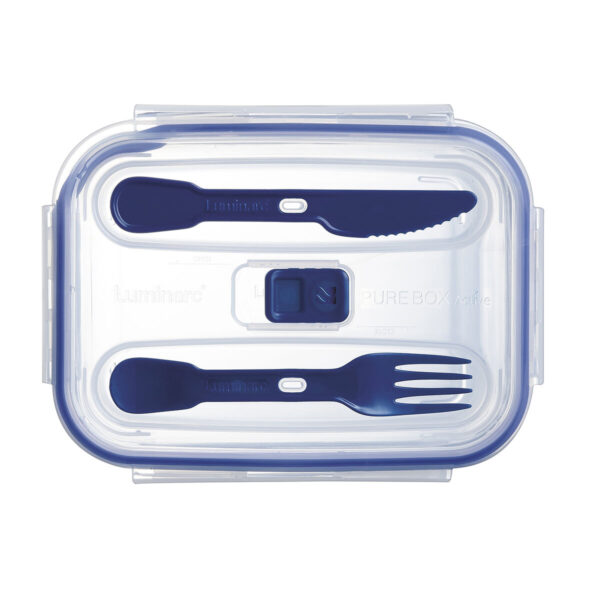 Lunchbox hermetisch Luminarc Pure Box Active zweifarbig Glas 1,22 L 16 cm (6 Stück) – Bild 5