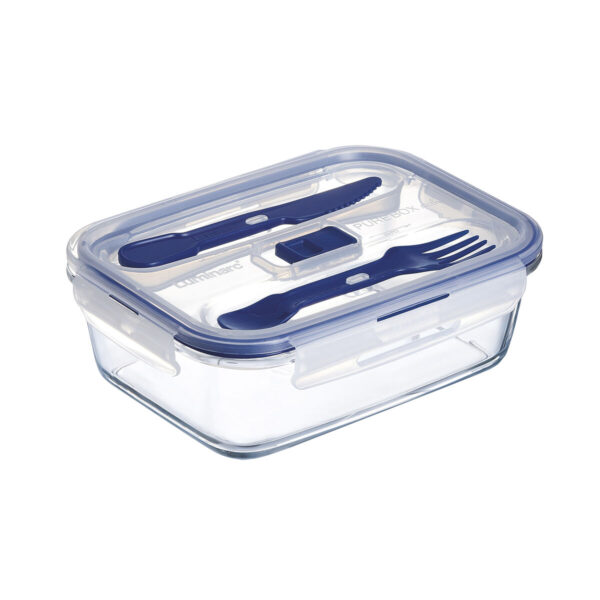 Lunchbox hermetisch Luminarc Pure Box Active zweifarbig Glas 1,22 L 16 cm (6 Stück) – Bild 4